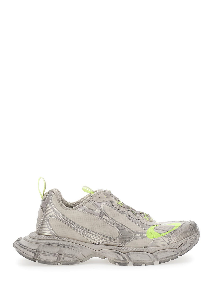 Sneakers Beige Low Top Grey Polyurethane Polyester Trainers