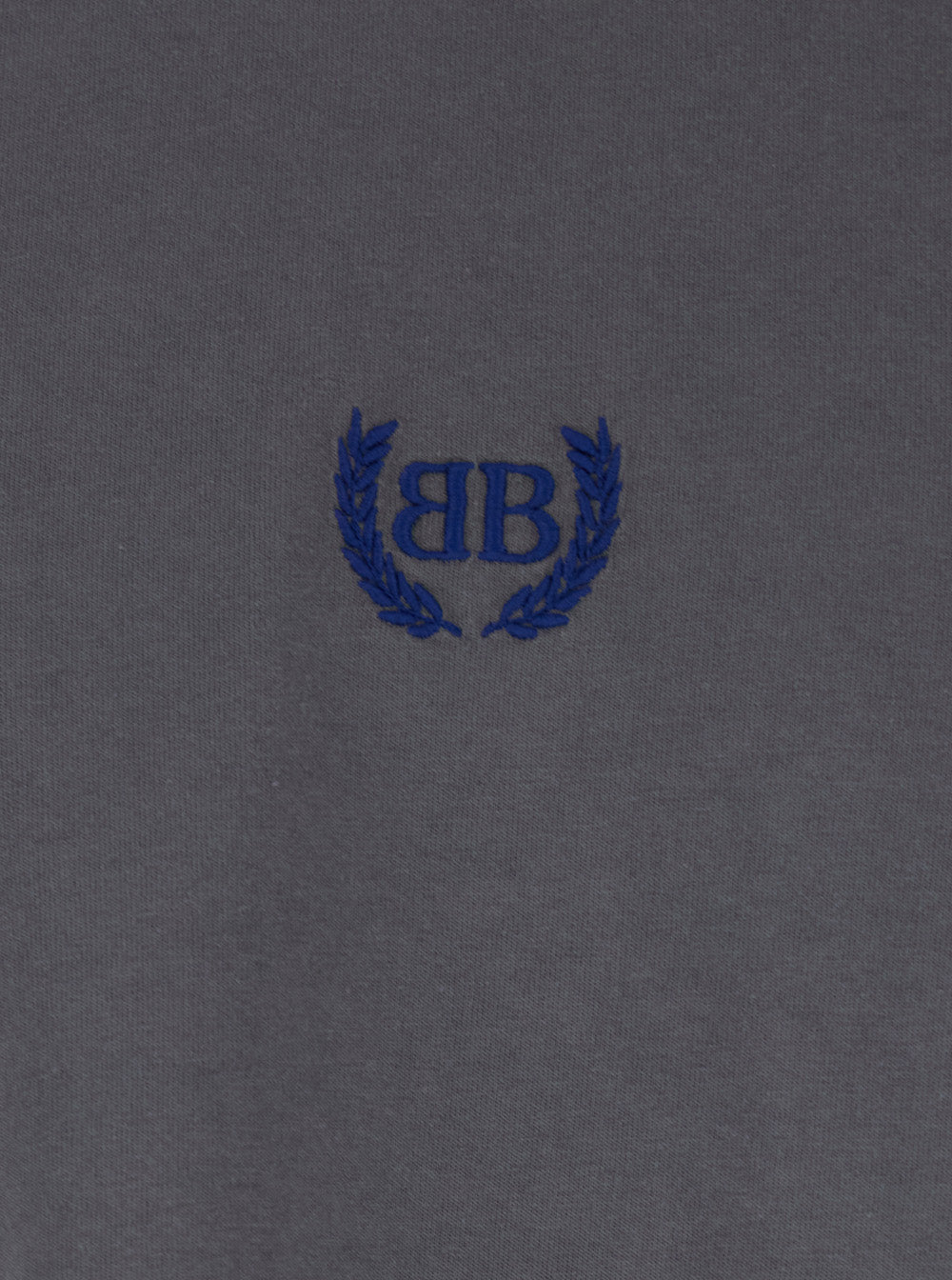 Grey Crewneck T-Shirt With Logo Embroidery On The Front Cotton Man Tshirts And Polo Shirts