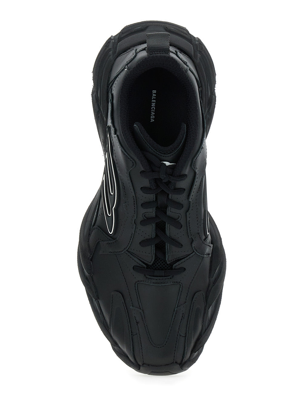 Monday Black Low Top Sneakers With Logo Detail And Embossed Size On The Rear In Leather Fabric Man Bovine Polyester