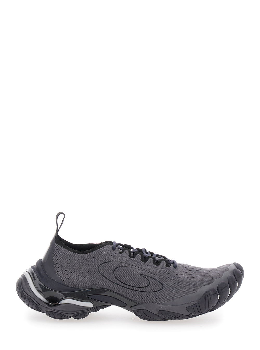 Anatomic Runner Black Sneaker with Anatomical Five-Toe Shape in Tech Fabric Man Polyester