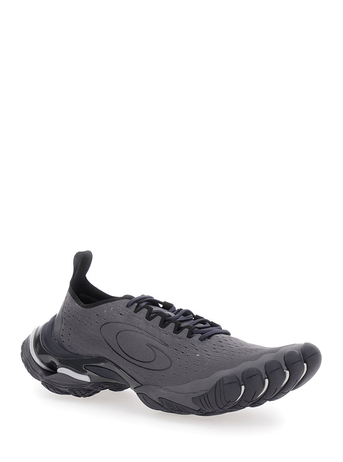 Anatomic Runner Black Sneaker with Anatomical Five-Toe Shape in Tech Fabric Man Polyester