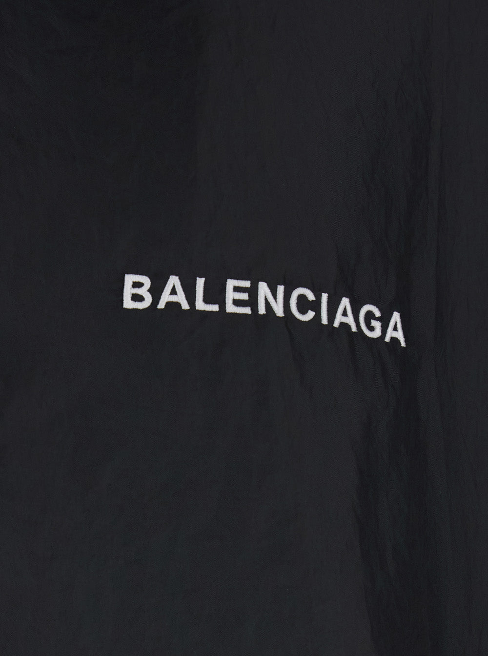 Black Jacket with Logo Lettering on the Front and Patch Elbow in Tech Fabric Man Polyester Outerwear
