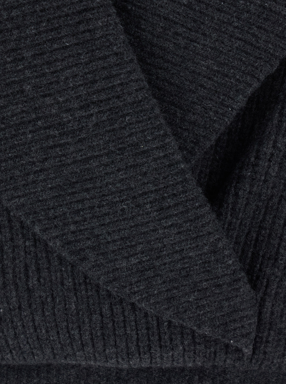 Grey Sweater with Weap Effect and Wide Revers in Wool Woman Jersey