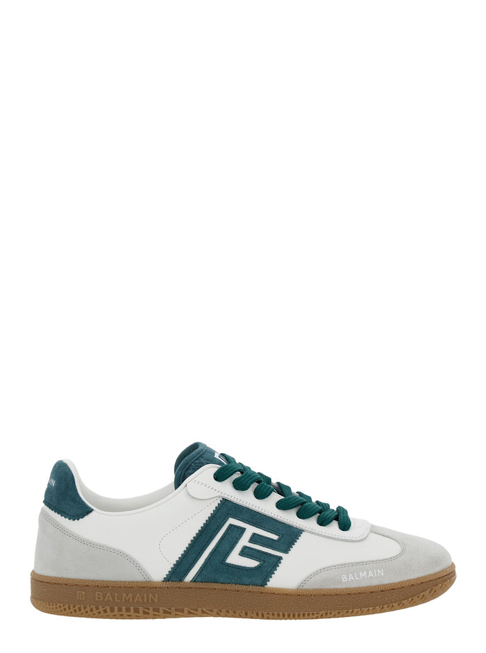 Swan White Low Top Sneakers With Logo On The Side And Contrasting Heel Lettering Leather Man