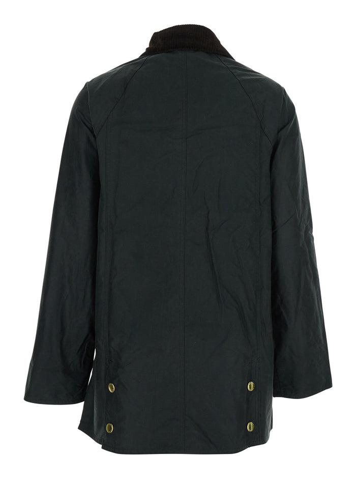 Modern Beadnell Green Jacket With Embroidered Logo On The Front Tech Fabric Woman