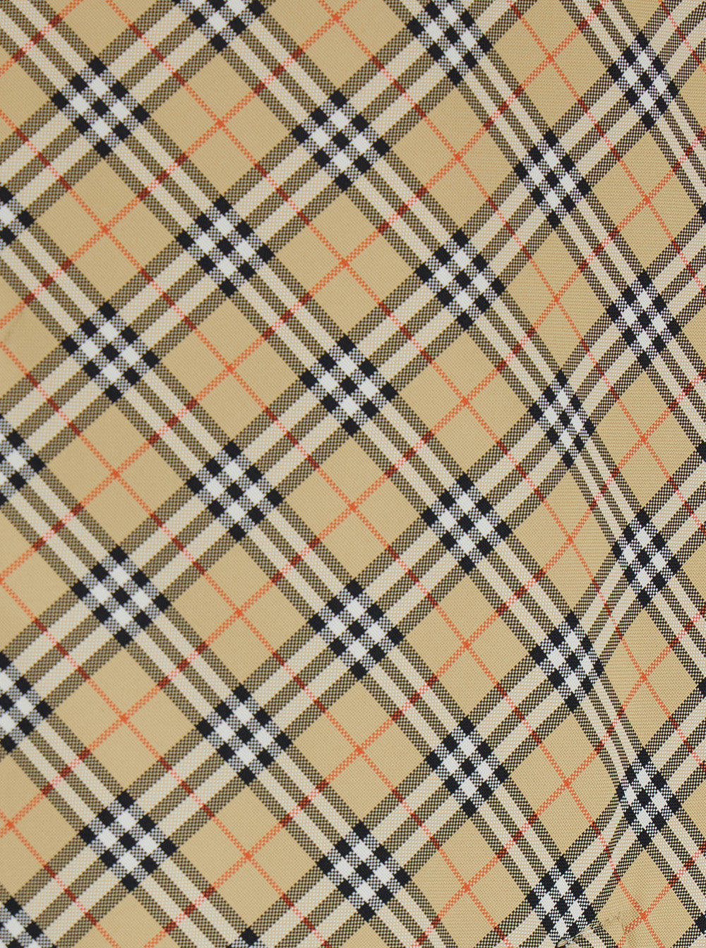 Slindon Beige Jacket with Classic Collar and All-Over Check Motif in Tech Fabric Man Polyester Outerwear