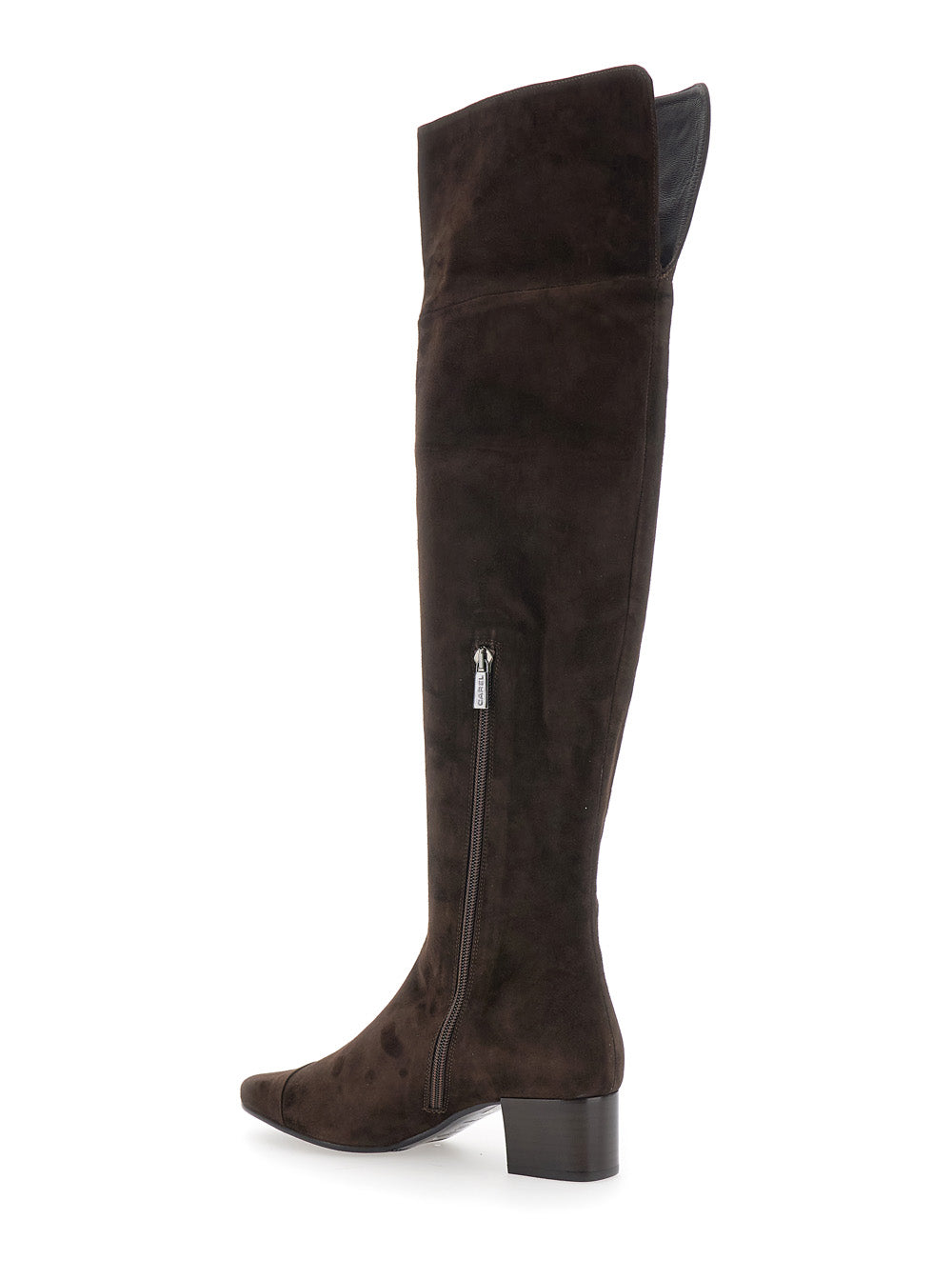 Brigitte Brown Ankle Boots with Side Zip Closure in Suede Woman Calf