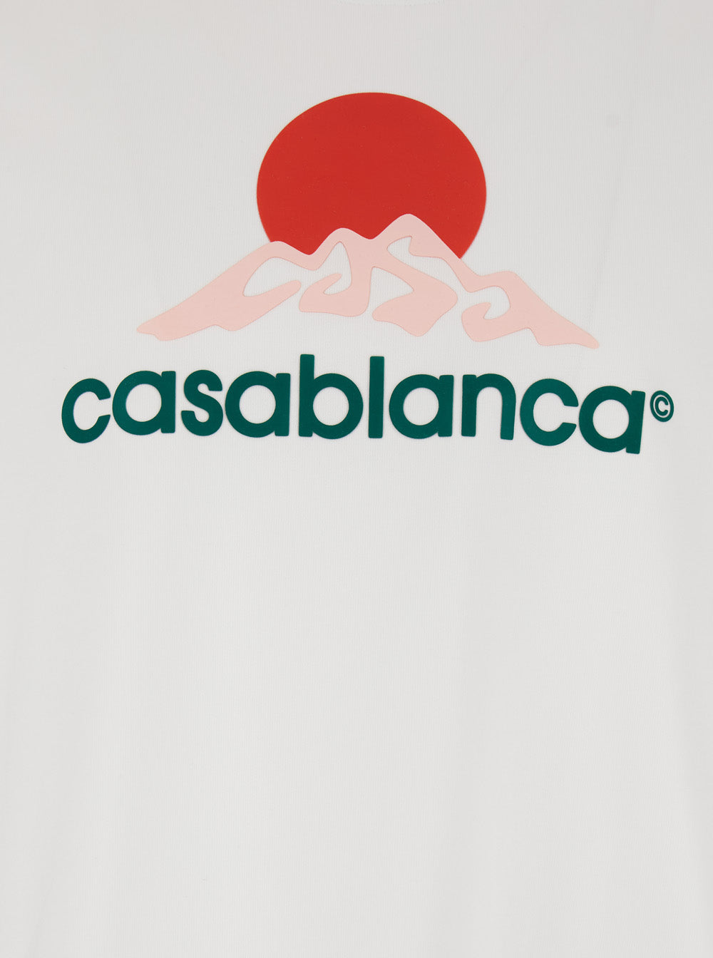 White Crewneck T-Shirt with Logo on the Front in Cotton Man Organic Tshirts And Polo Shirts