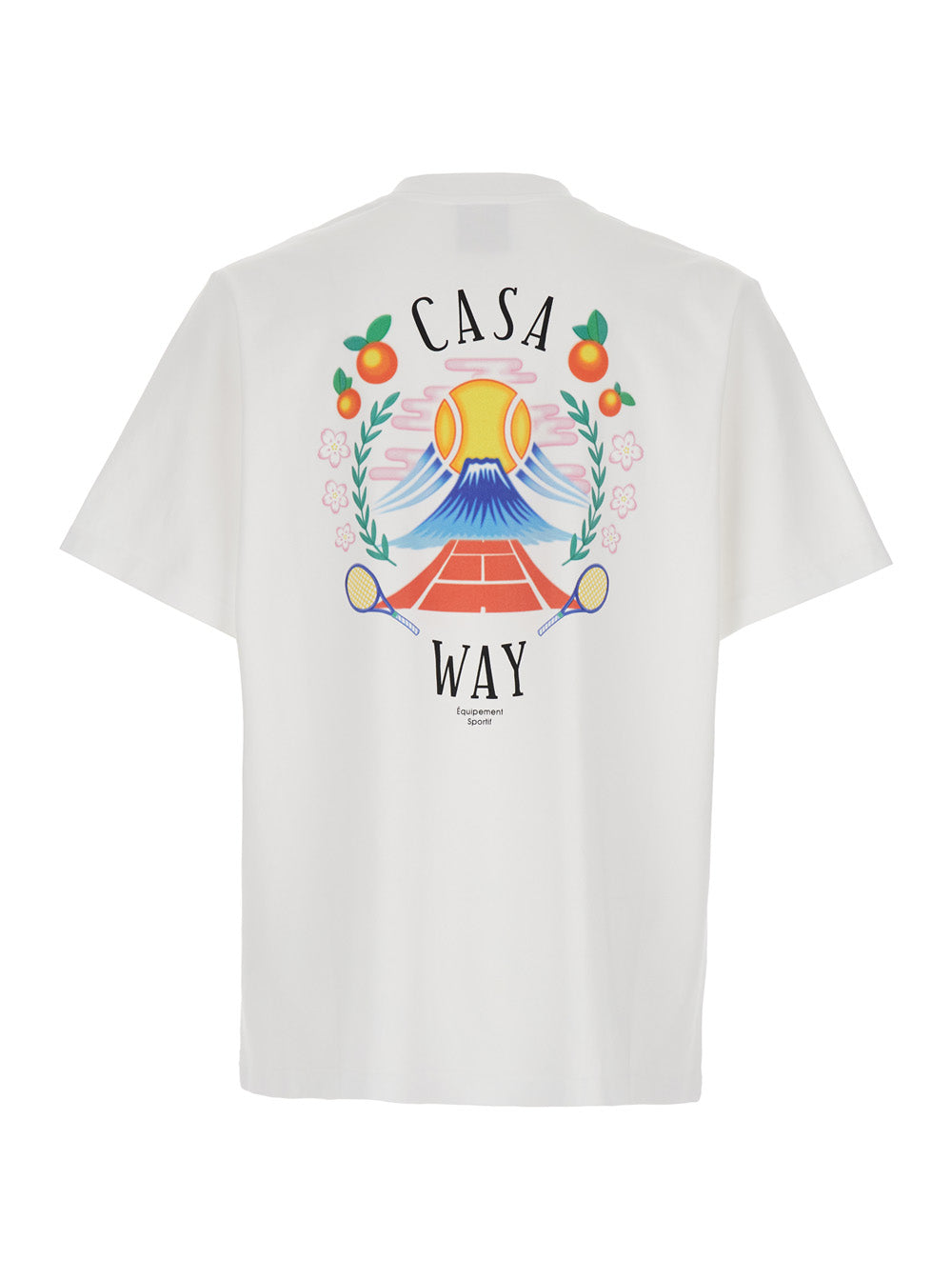 T-Shirt Girocollo Con Logo Sul Fronte Cotone Bianca Uomo White Organic Cotton Tshirts And Polo Shirts