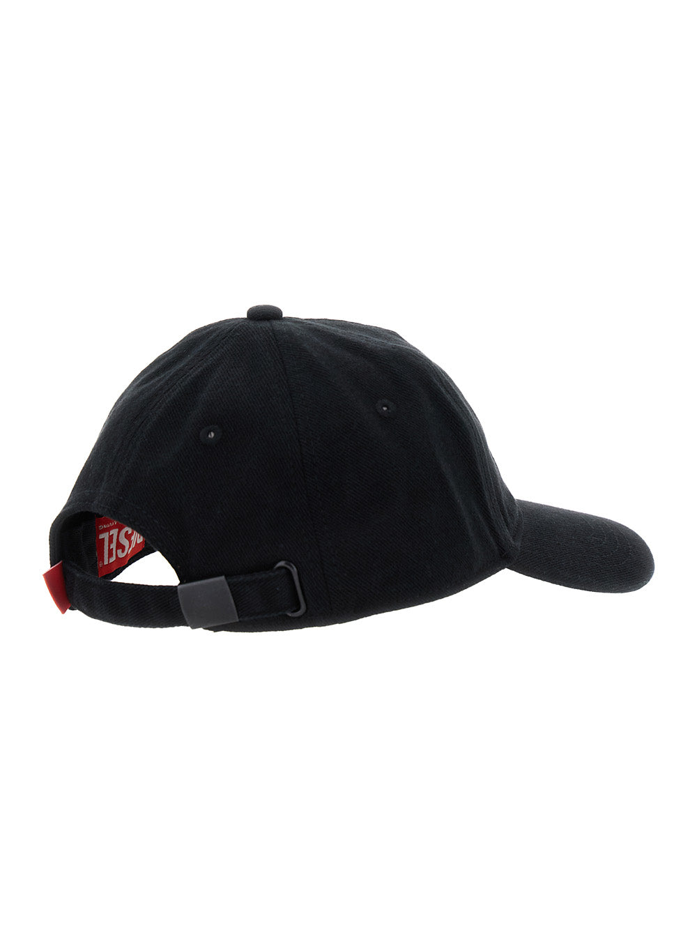 Black Baseball Cap With Logo Cut-Out On The Front Cotton Man Hats And Gloves