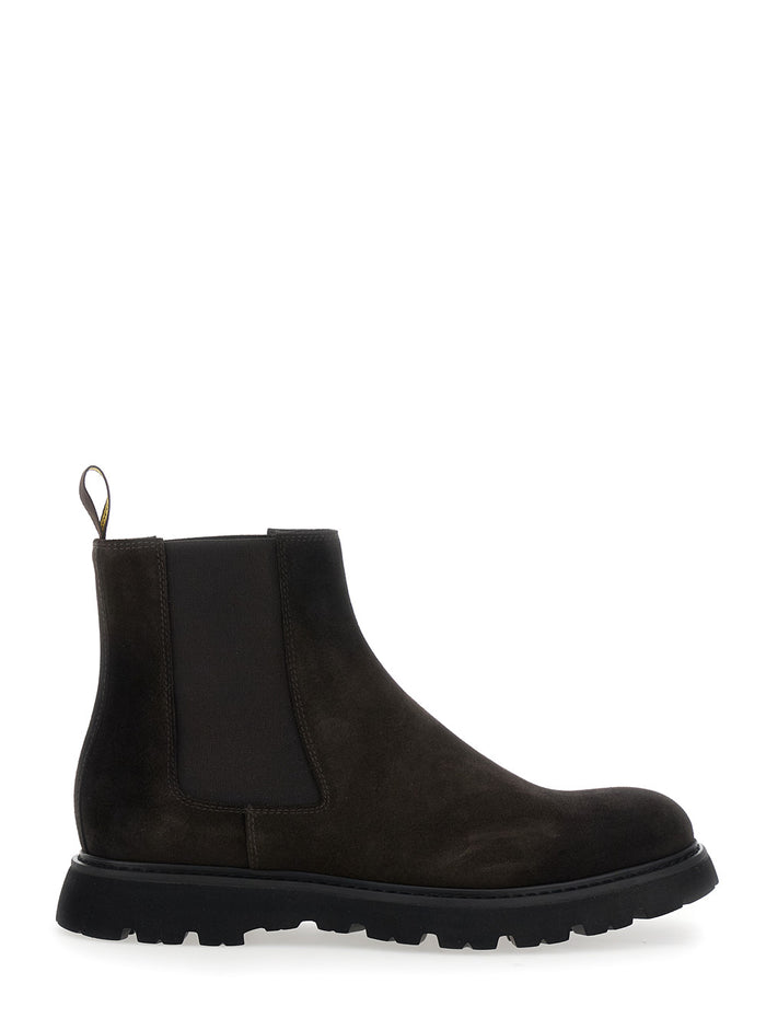 Brown Chelsea Boots Suede Man Calf Ankle