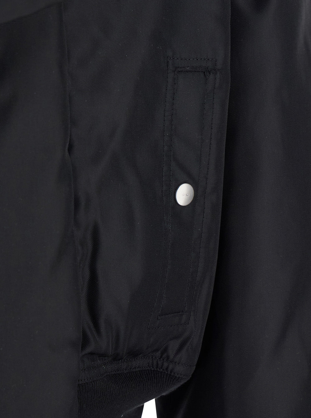 Alice Black Jacket With Oversized Hood And Asymmetrical Flap Tech Fabric Man Nylon