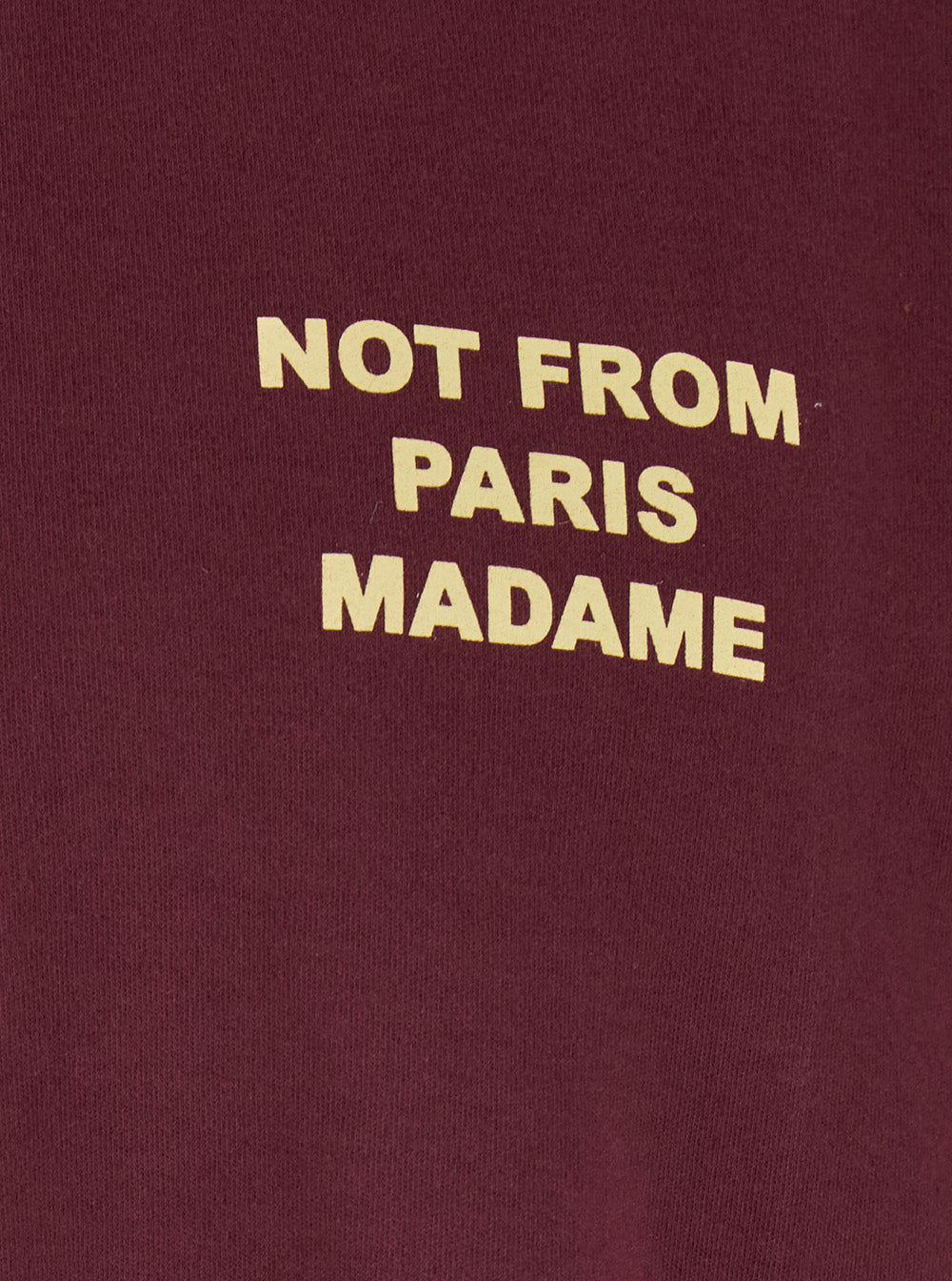 Bordeaux Crewneck T-Shirt with Slogan Print on the Front and Back in Cotton Man Tshirts Polo Shirts
