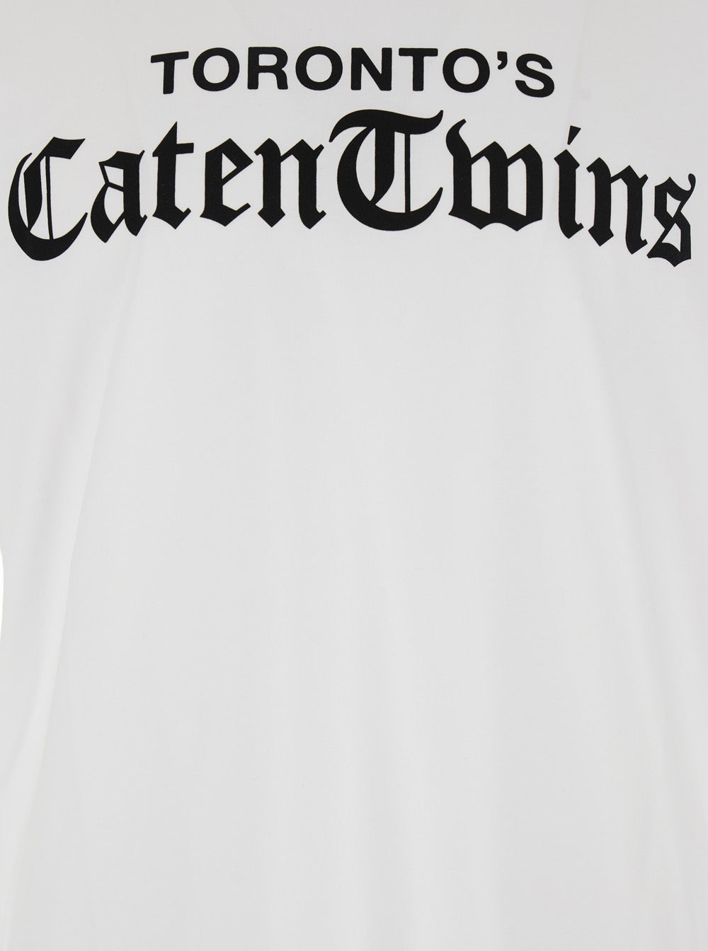White T-Shirt with Logo on the Front in Cotton Man Tshirts And Polo Shirts