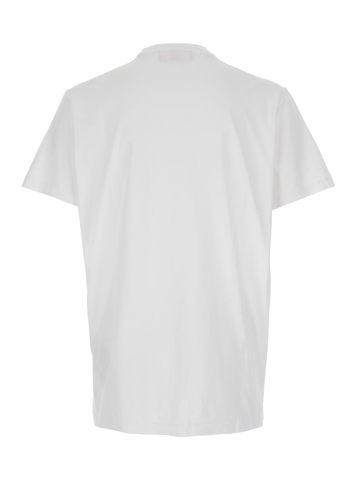 Ducati x D2 White T-Shirt with Logo on the Front in Cotton Man Tshirts And Polo Shirts