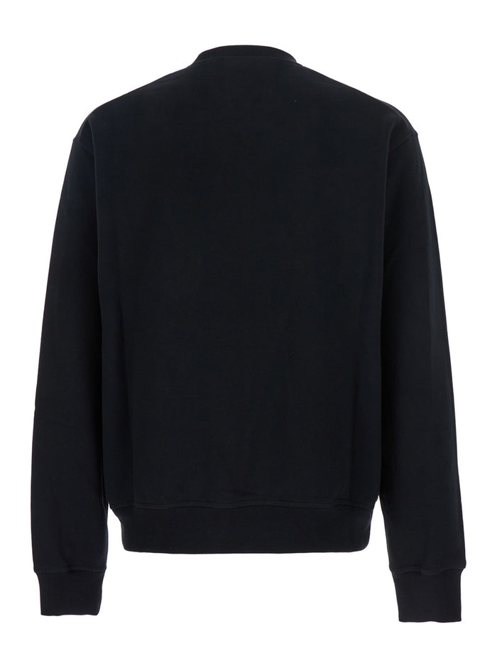 Ducati x D2 Black Sweatshirt with Logo Print on the Front in Cotton Man Sweatshirts