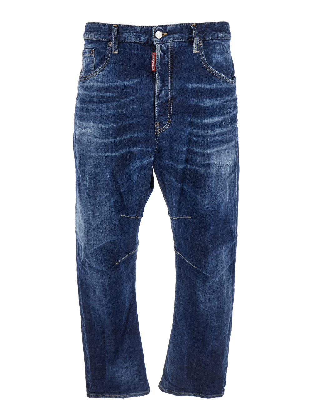 Ducati X D2 Blue Jeans With Logo Patch On The Rear And Belt Loops Denim Man Blu Cotton Elastane