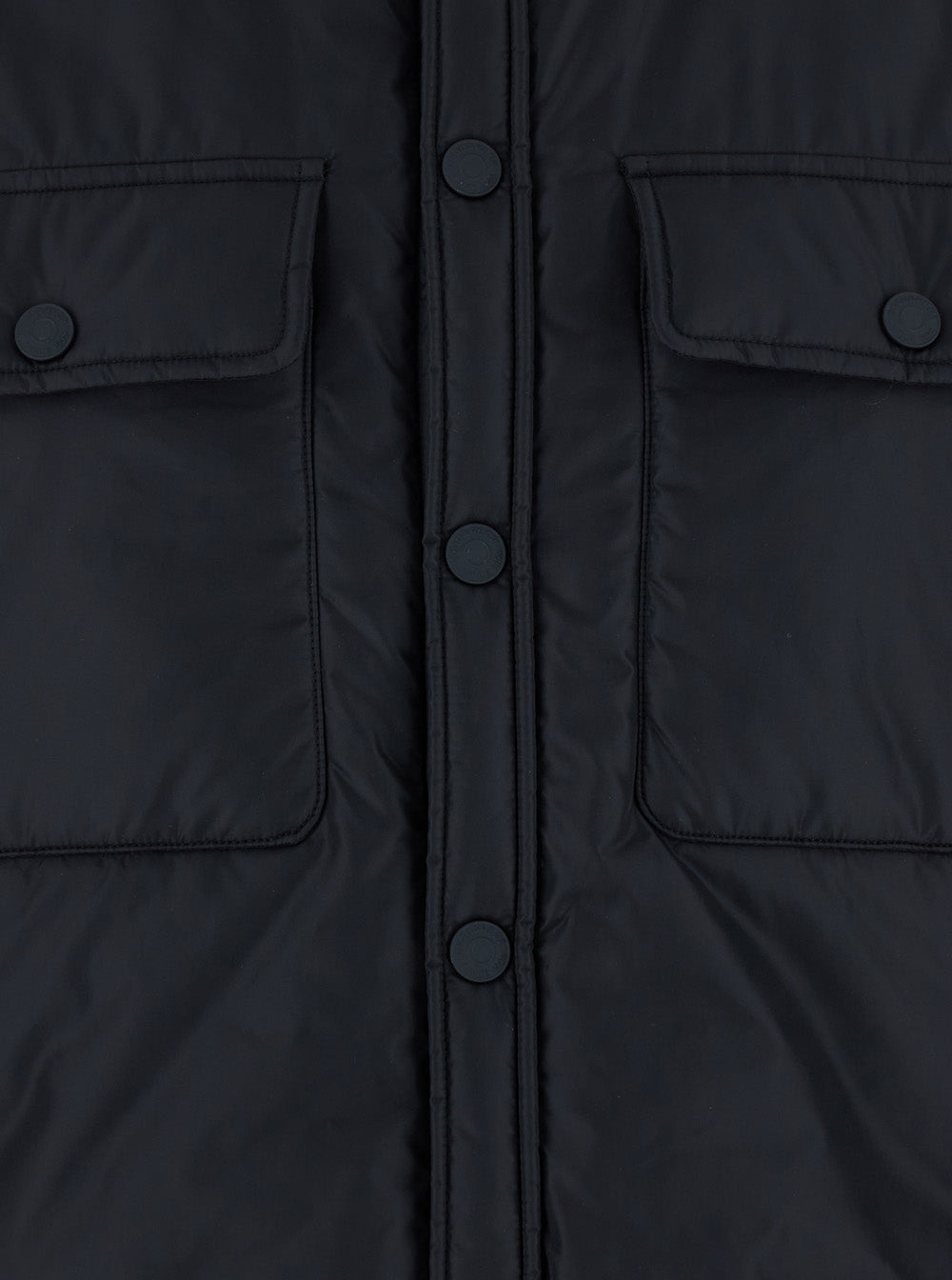 Black Jacket with Classic Collar and Logo Print on the Rear in Tech Fabric Man Polyamide Outerwear