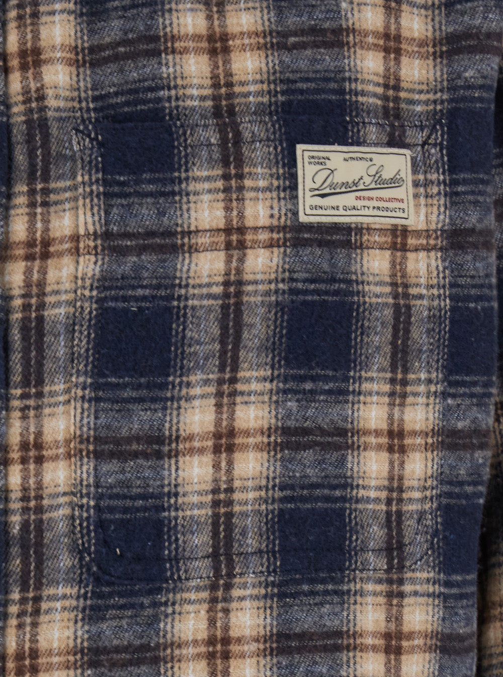 Multicolor Checkered Shirt with Front Logo Patch in Flannel Man Cotton And Blouses