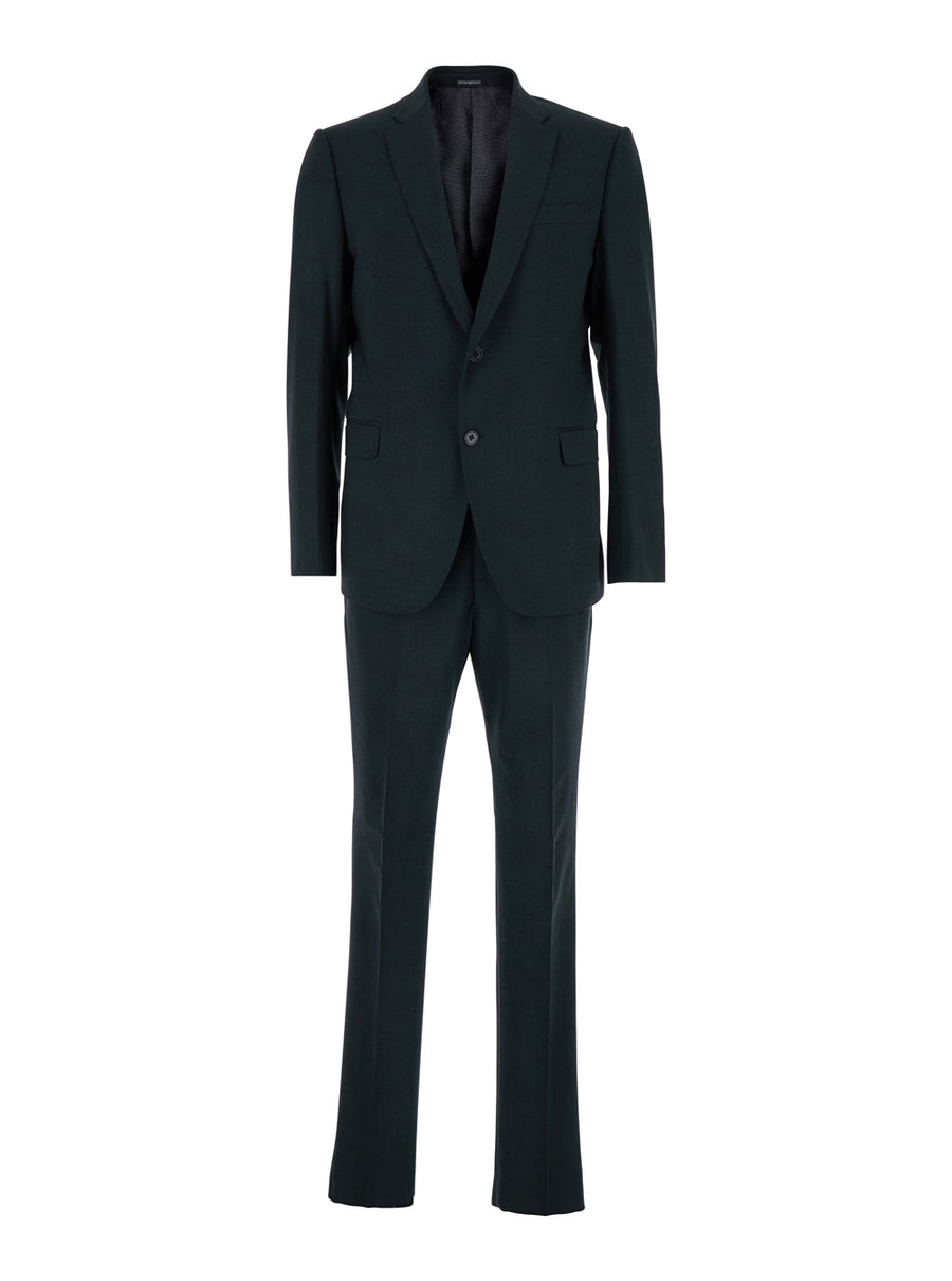 Grey Single-Breasted Wool Blend Suit Virgin Suits