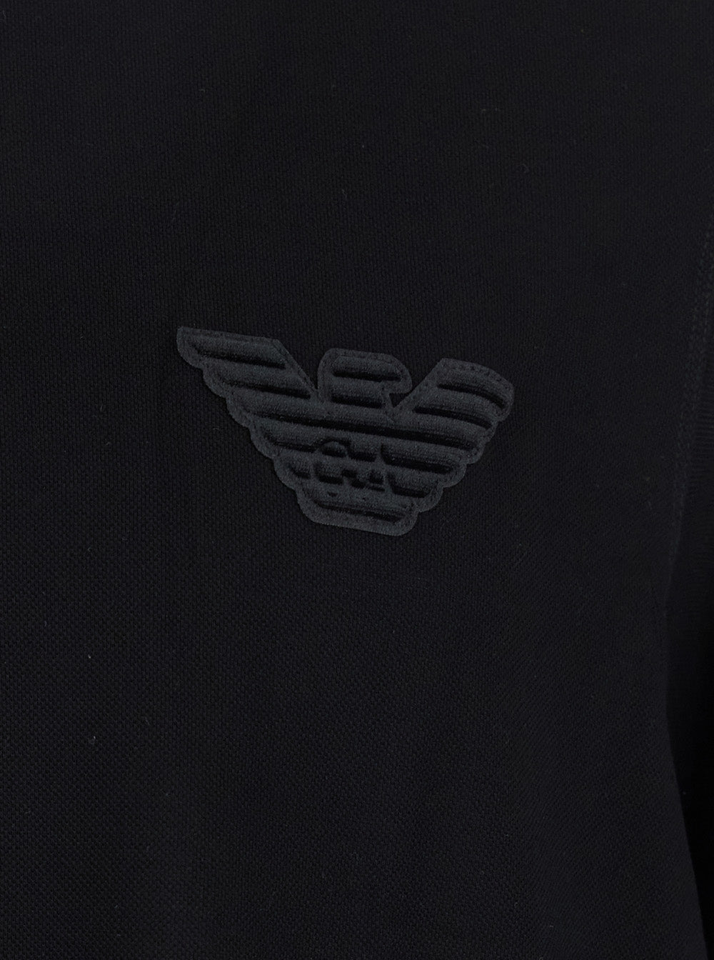 Black Crewneck T-Shirt with Logo Embroidery on the Front in Cotton Man Tshirts And Polo Shirts