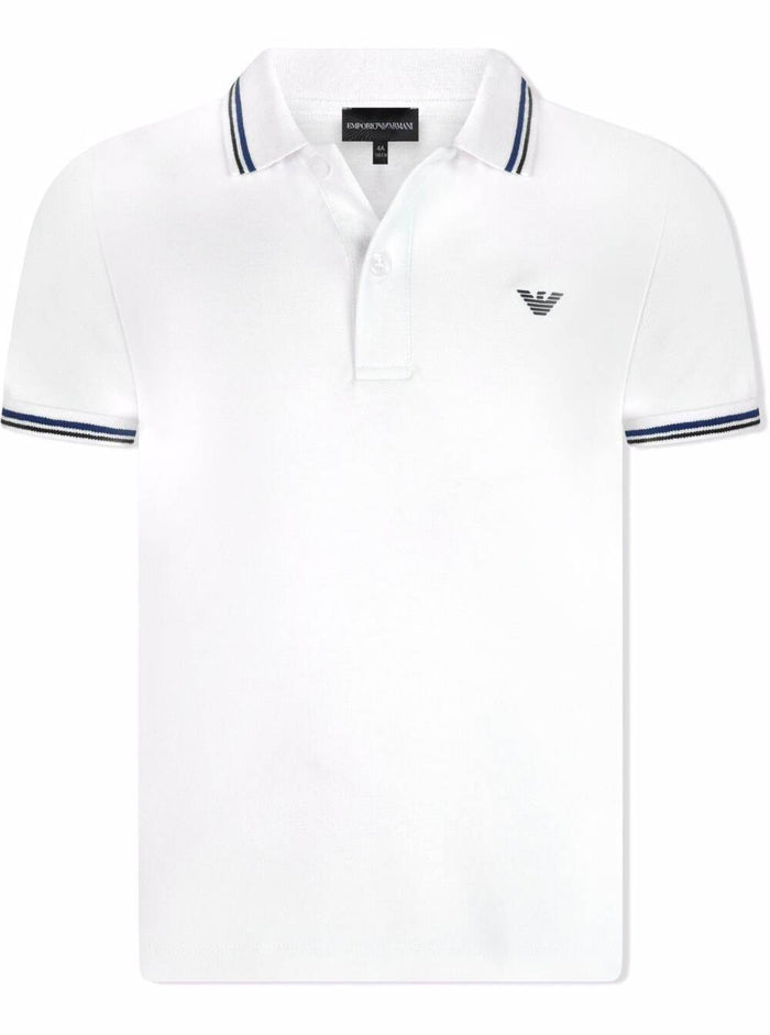 Emporio Armani Boy Cotton White T-Shirt Tshirts And Polo Shirts