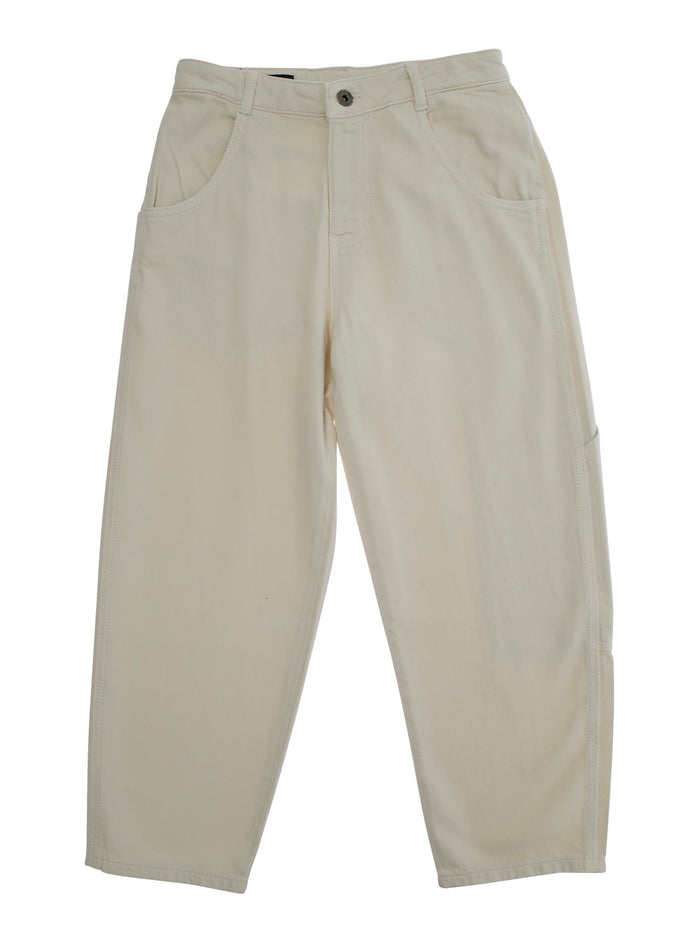 5 POCKETS Beige Cotton Trousers
