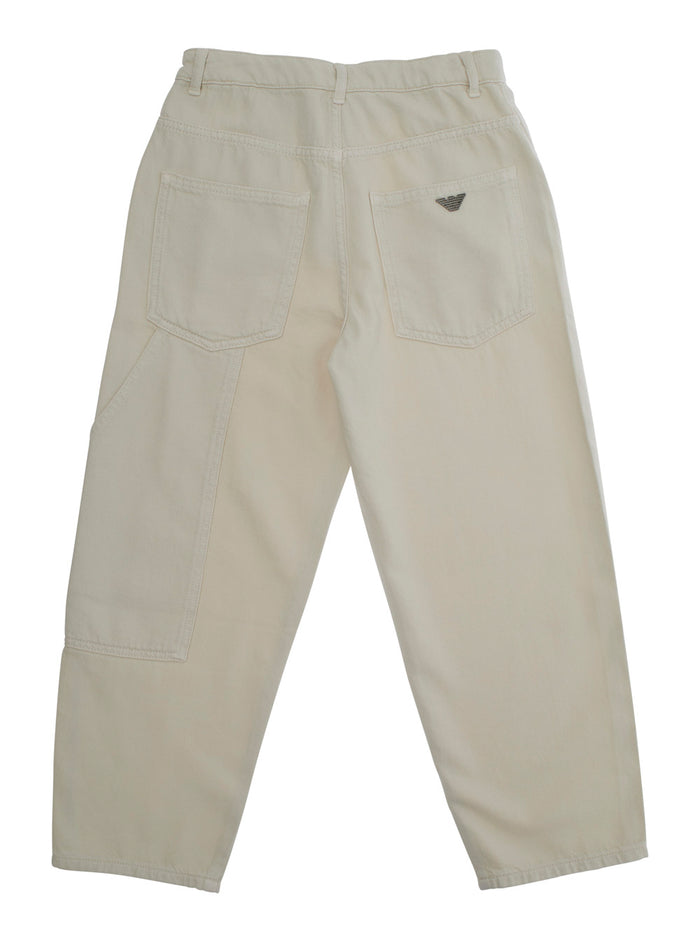 5 POCKETS Beige Cotton Trousers