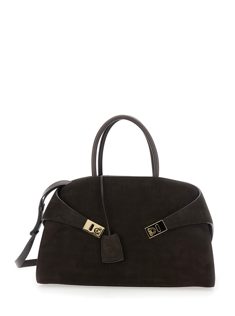Handbag Hug Bicolor Brown Leather Lamb Handbags