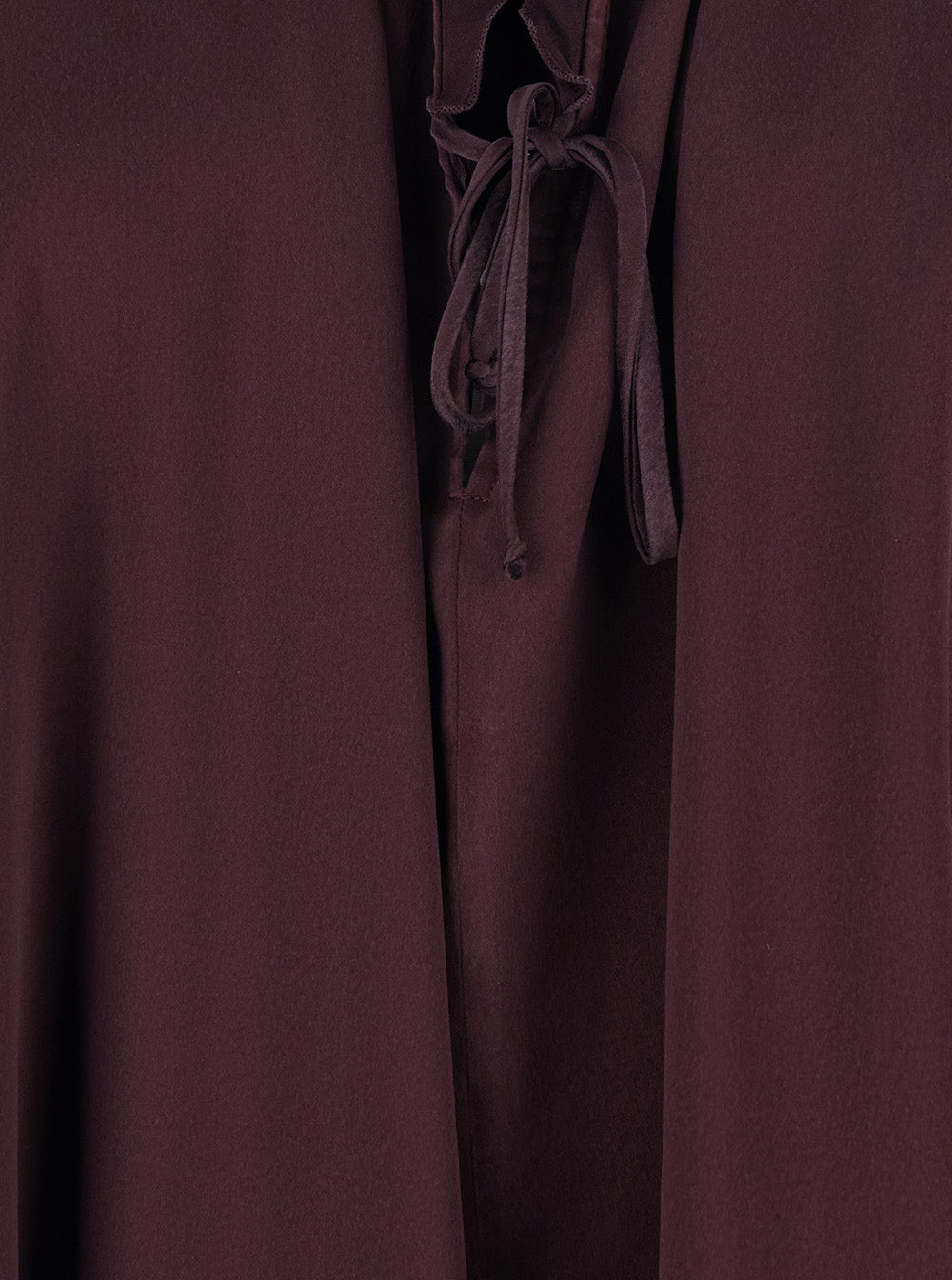 Bordeaux Blouse With Drawstring At The Neck Silk Blend Woman Elastane Shirts And Blouses