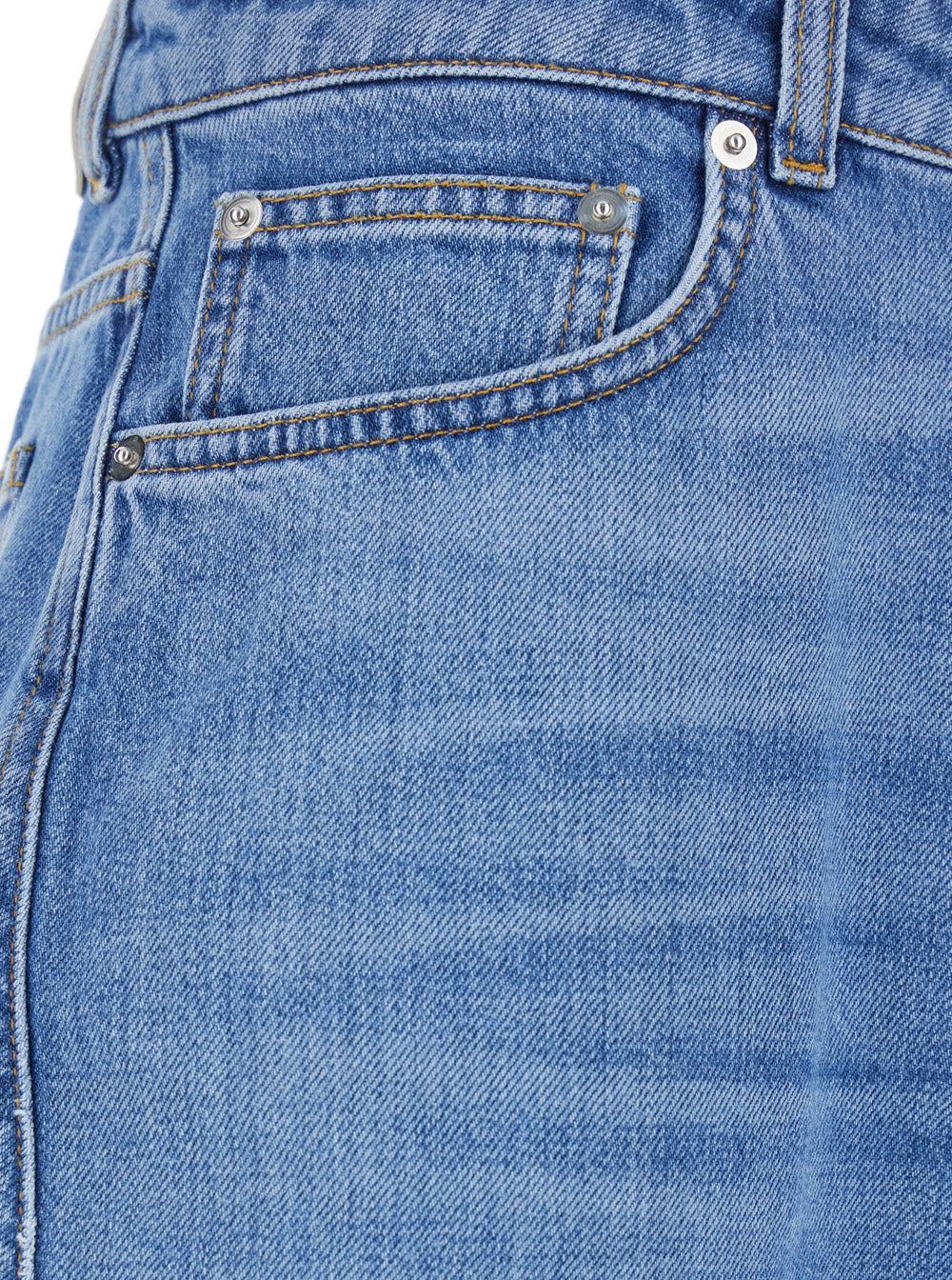 Blue Jeans with Logo Patch on the Rear and Wide Leg in Denim Woman Blu Cotton