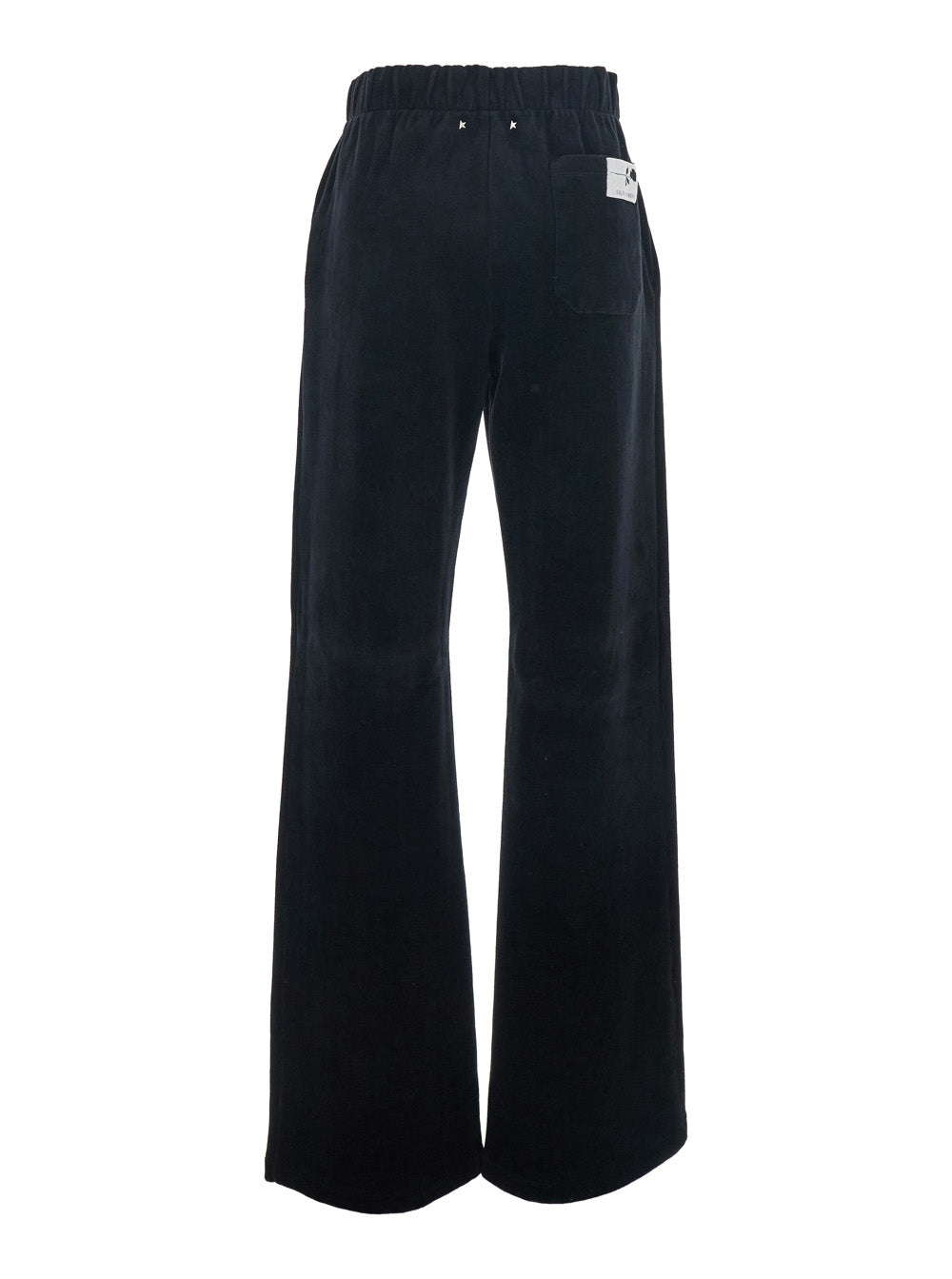 Black Jogger Pants with Elastic Waistband in Cotton Blend Man Polyester Trousers