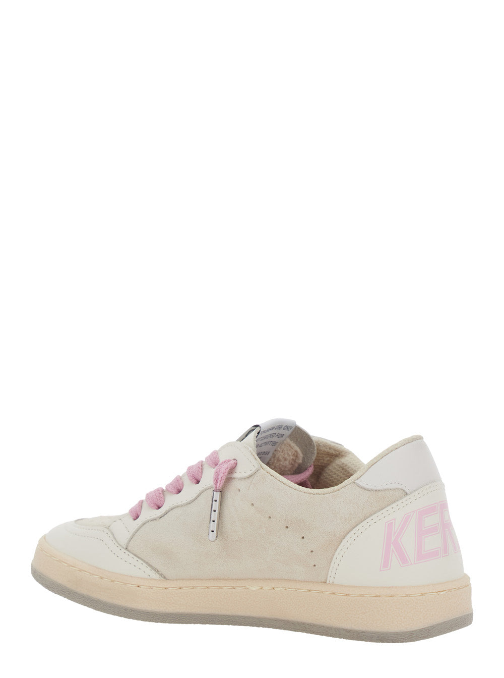 Superstar White Low-Top Sneakers with Side Star in Leather Girl Cow