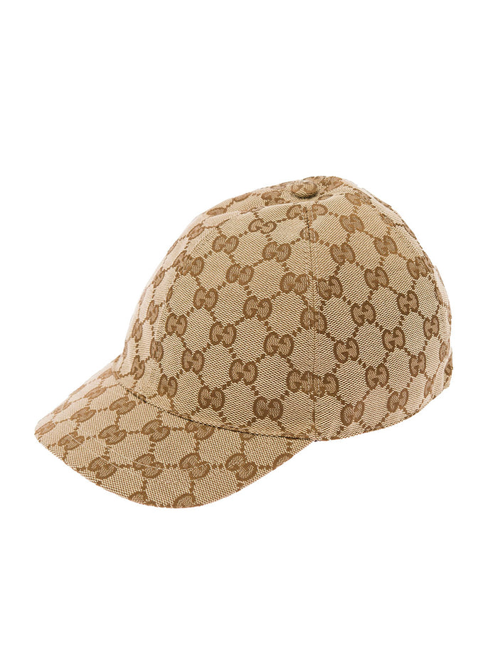 Beige And Ebony Baseball Cap Original Gg Canvas Girl Polyester Cotton Hats Gloves
