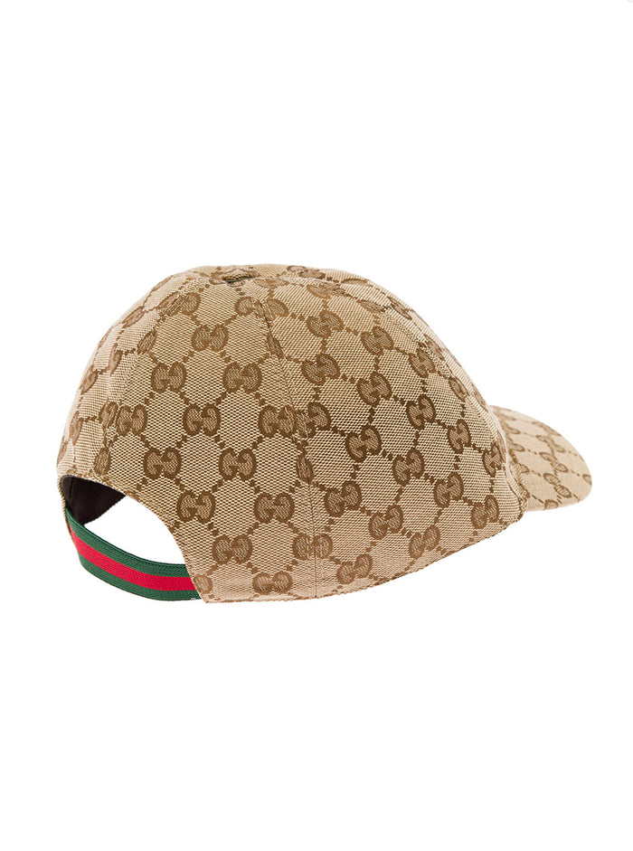 Beige And Ebony Baseball Cap Original Gg Canvas Girl Polyester Cotton Hats Gloves