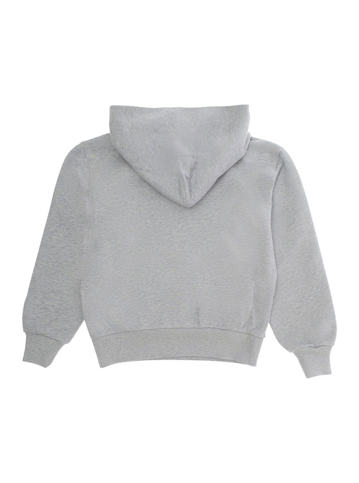 Grey Sweatshirt with Web Detail on the Front in Cotton Boy Fabric Sweatshirts