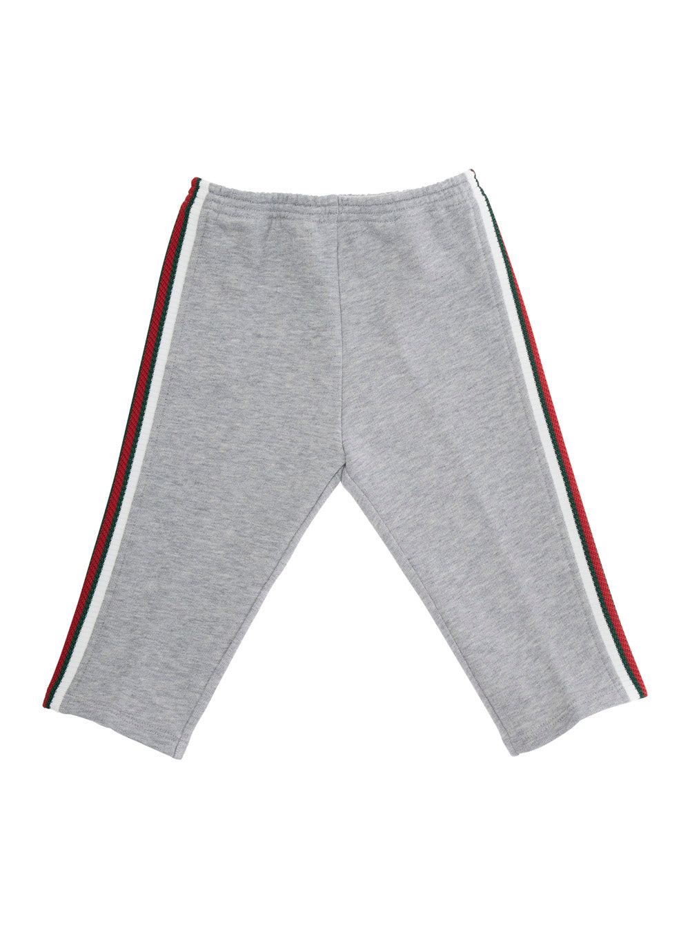 Grey Trousers with Web Pattern on Sides in Fabric Baby