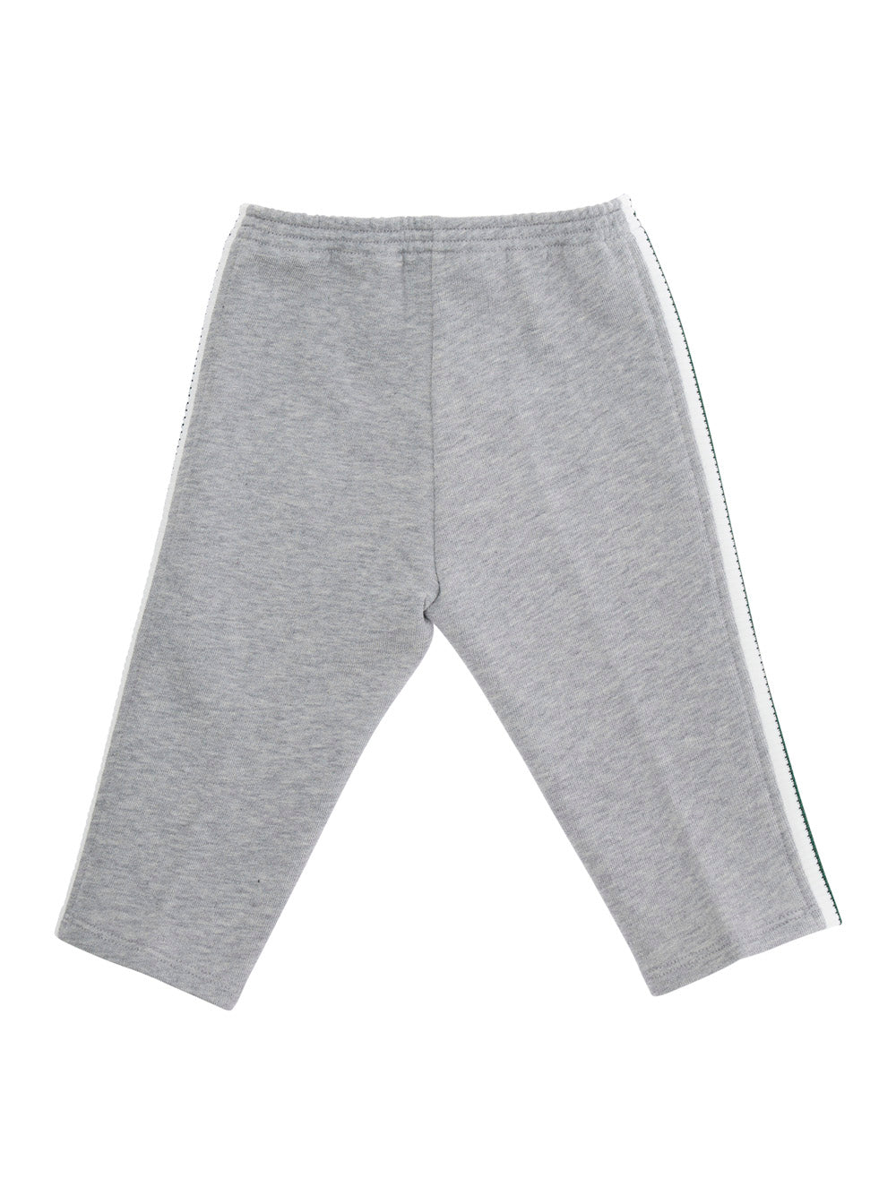 Grey Trousers with Web Pattern on Sides in Fabric Baby