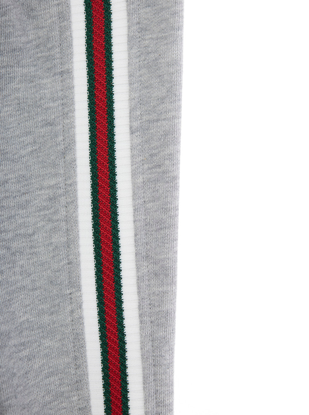 Grey Trousers with Web Pattern on Sides in Fabric Baby