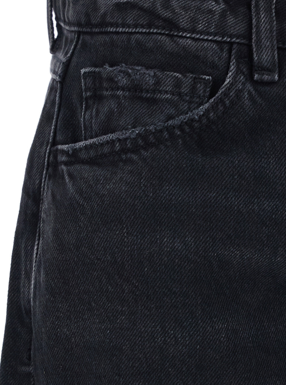 Debby Black Jeans With Wide Leg And Logo Patch On The Rear Denim Woman