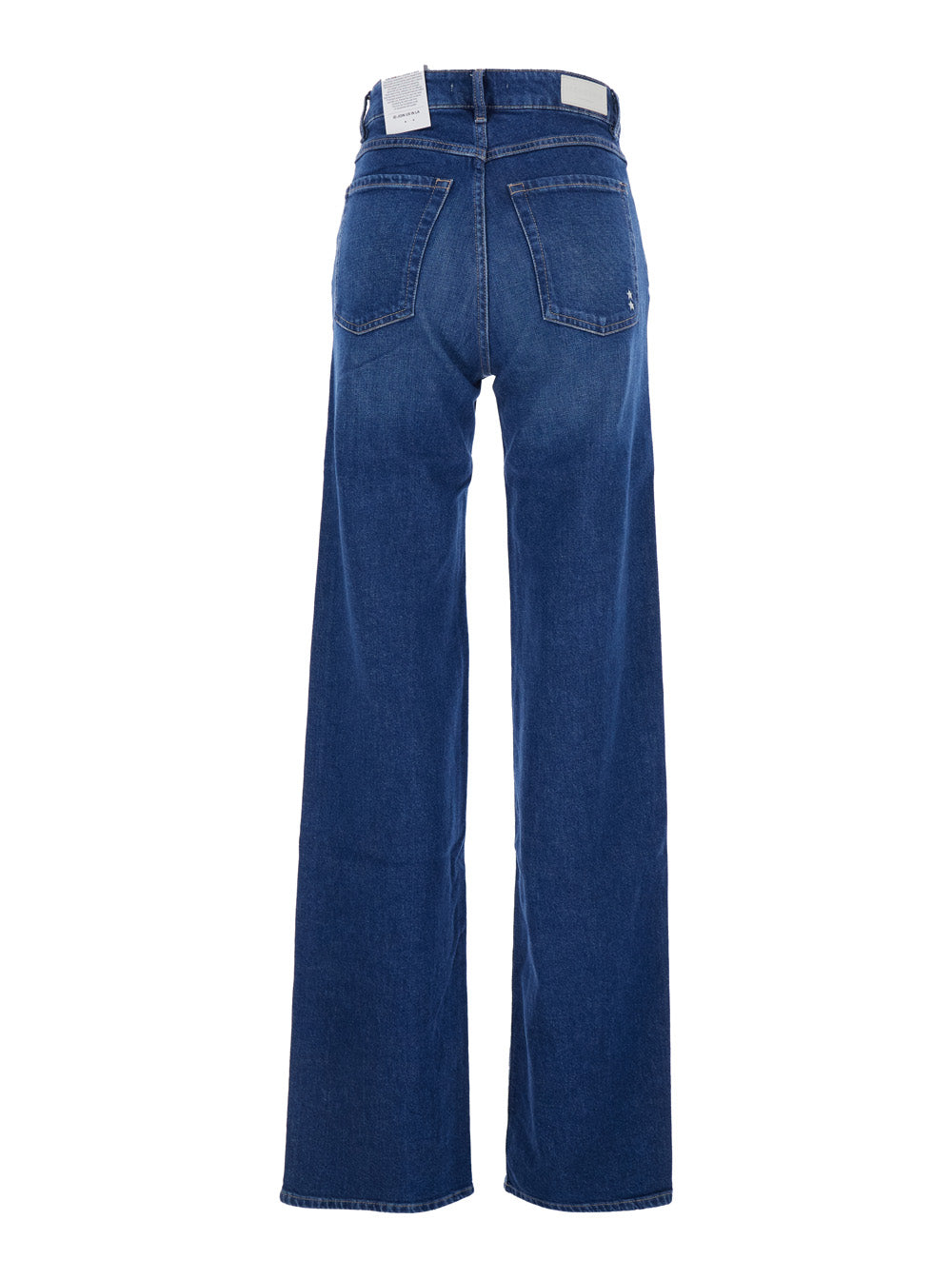 Joia Blue Jeans with Belt Loops and Logo Patch on the Rear in Denim Woman Blu
