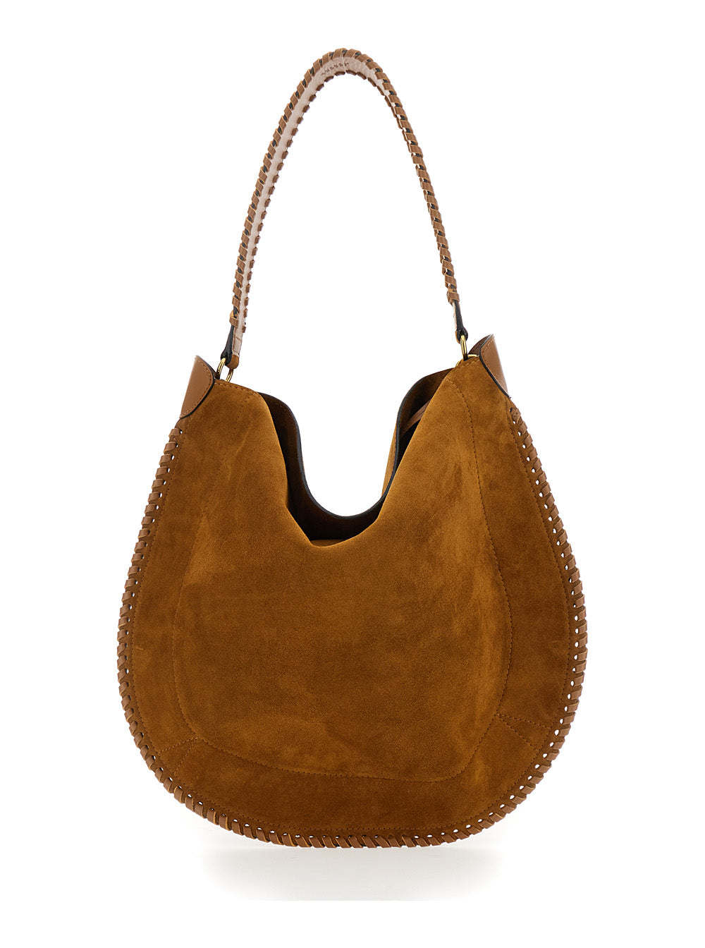 Oskan Hobo Brown Crossbody Bag Suede Woman 100 % Calf Shoulder