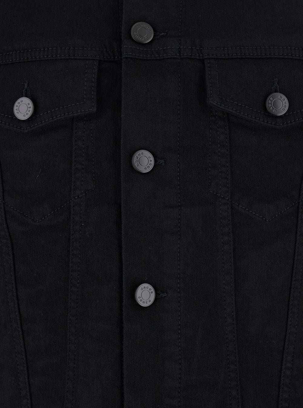 Brad Black Jacket With Classic Collar And Logo Patch On The Rear Denim Man Cotton Polyester Elastane