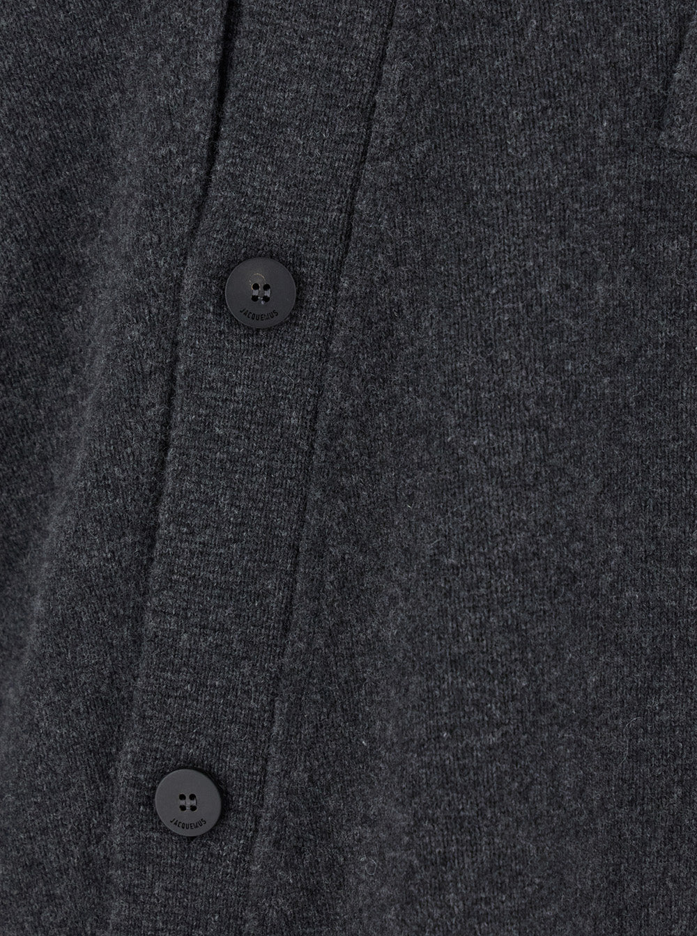 Grey Cardigan With Asymmetrical Design Wool Man Jersey