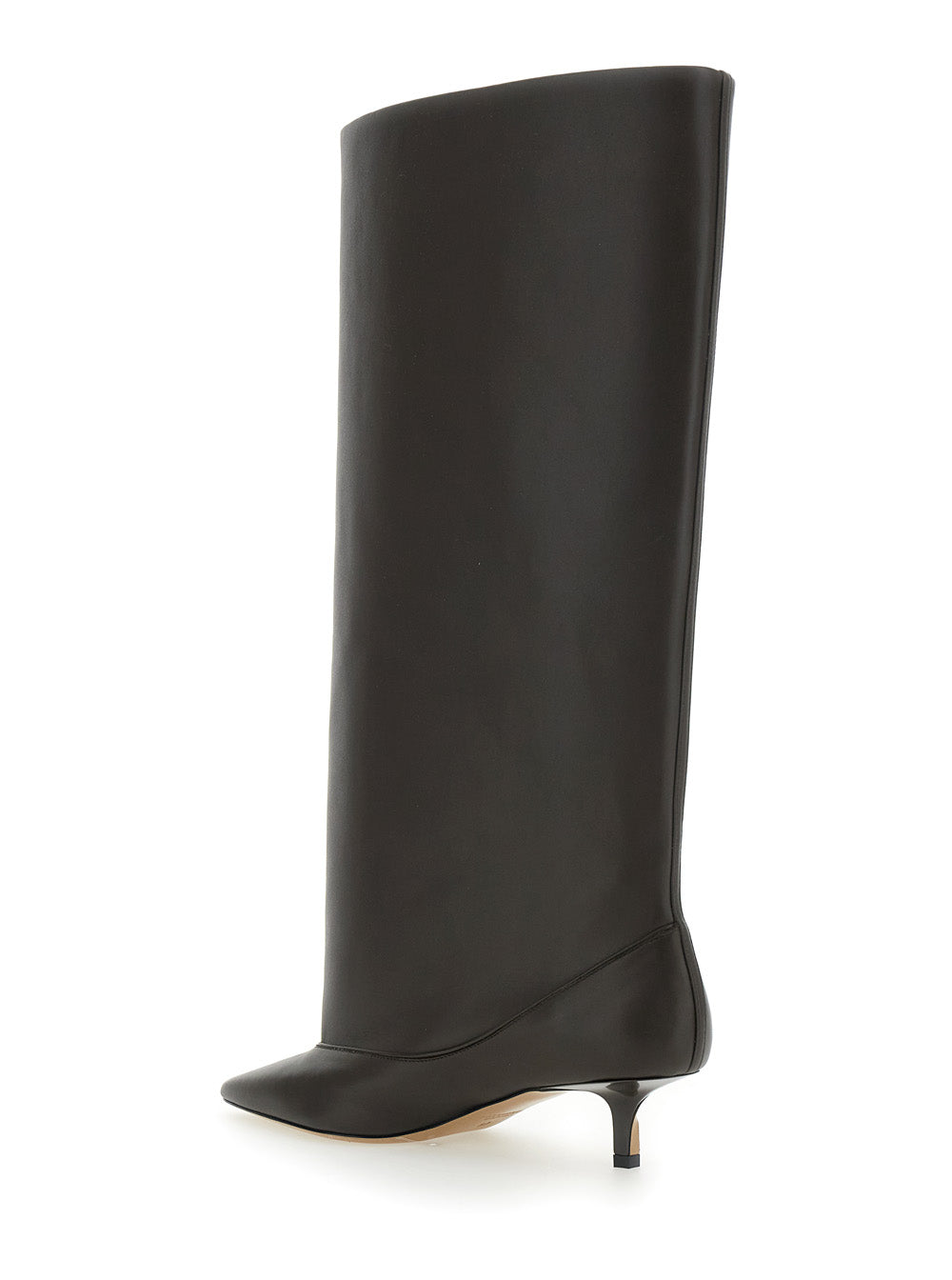 Les Bottes Tourni Brown Boots With Pointed Toe And Low Stiletto Heel Leather Woman