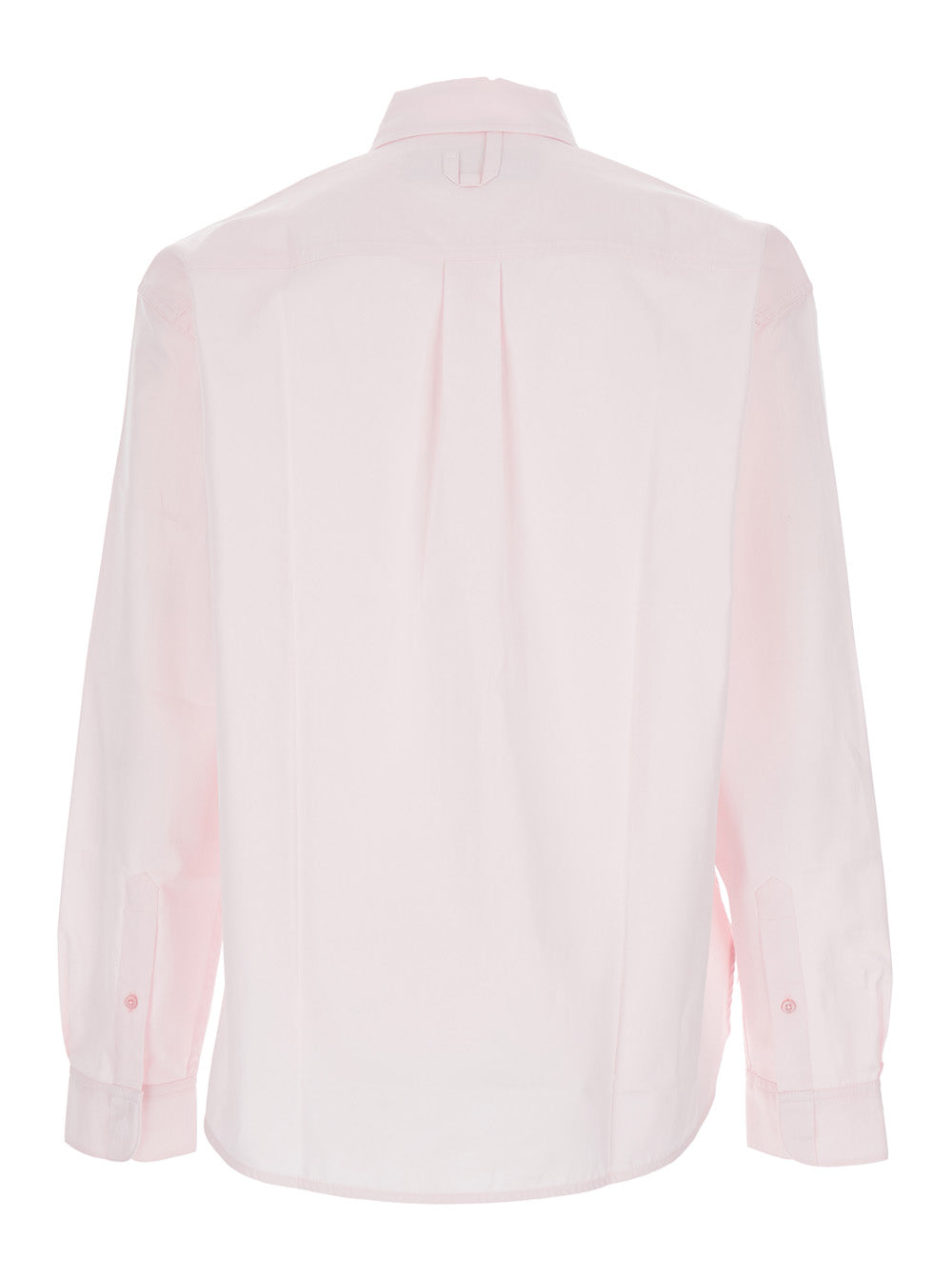 Simon Pink Shirt with Logo Lettering on the Front in Cotton Man And Blouses