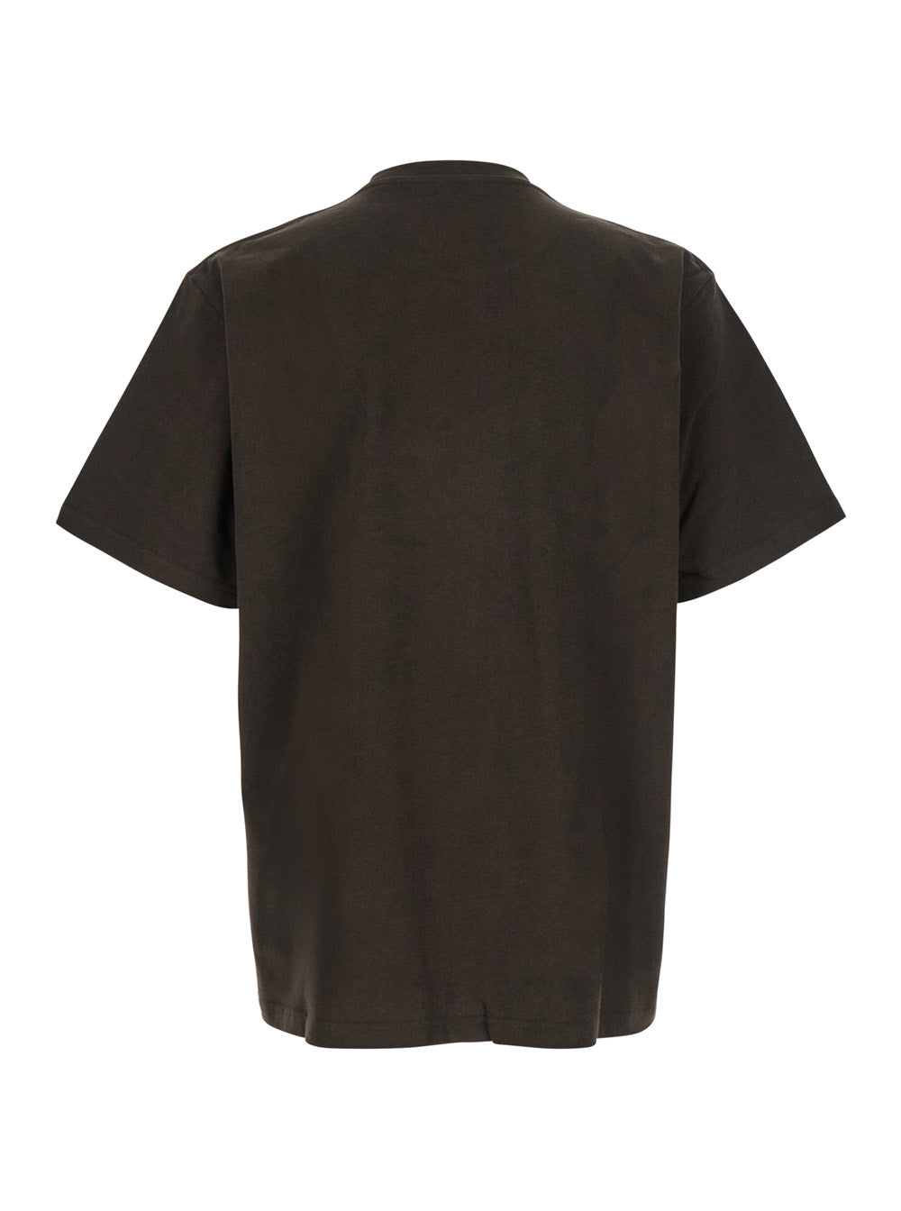 Brown T-Shirt With Logo On The Front Cotton Man Tshirts And Polo Shirts