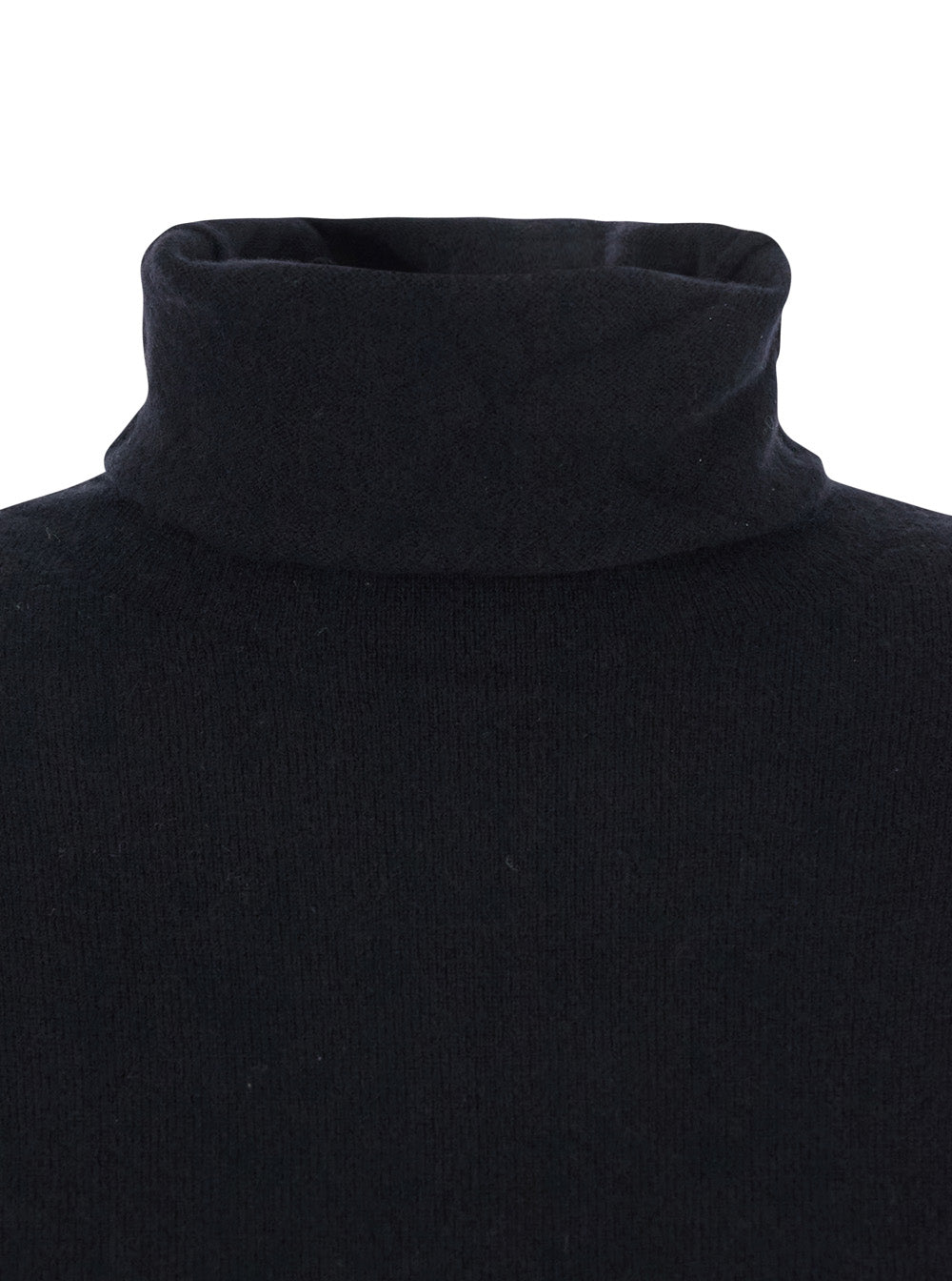 Alina Blackturtleneck Midi Dress Cashmere Woman Black Knitted Long
