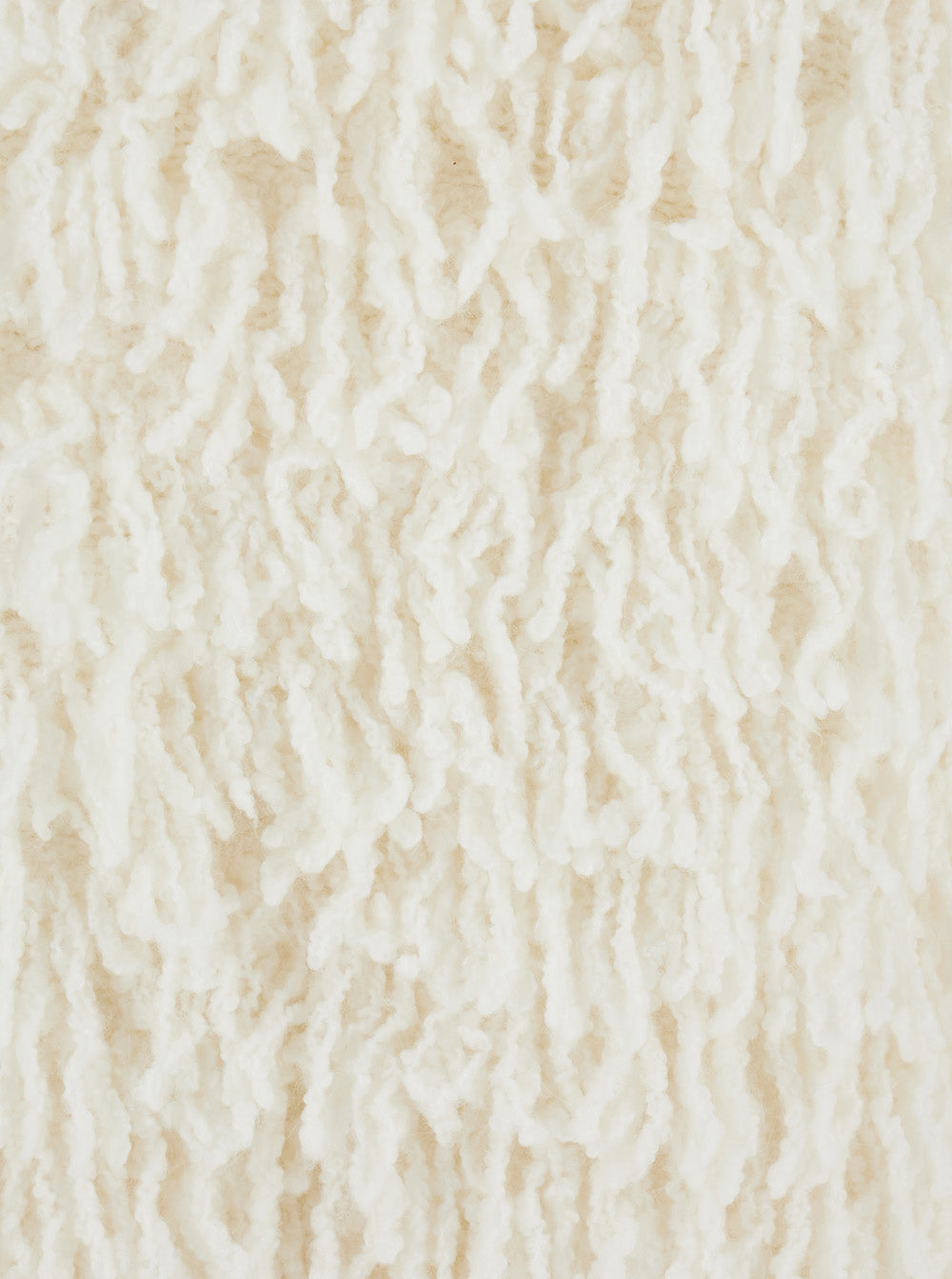 Gabin Wihte Sweater With Round Neck And All-Over Fringed Embellishments Wool Blend Woman White Jersey