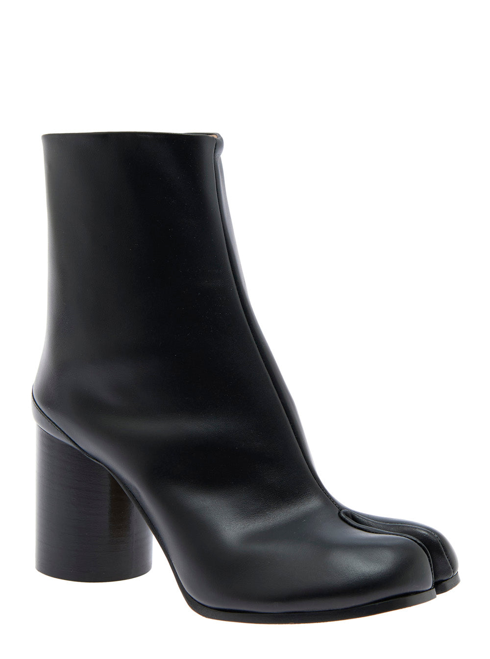 Tabi Black High Heel Ankle Boots Leather Woman Bovine